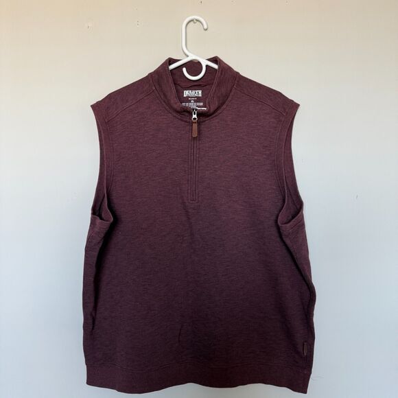 Duluth Trading Vest Mens XL Burgundy Loophole Comfort Basic Preppy Outdoors - Picture 1 of 5